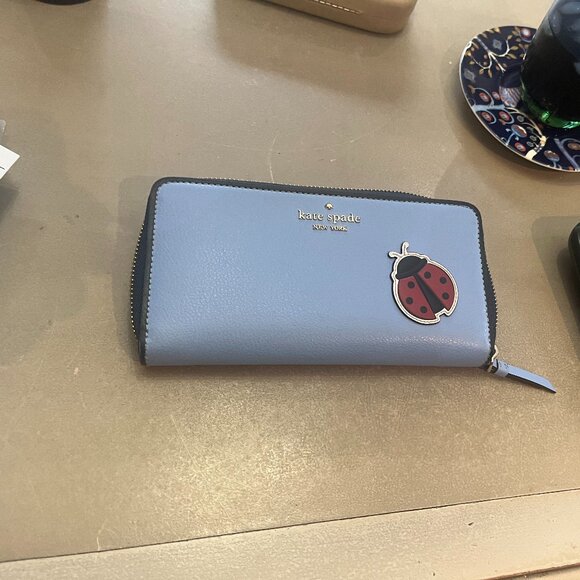 Kate Spade Enchanted Forest Ladybug Zip Continental Long Wallet (W57) - Picture 3 of 9